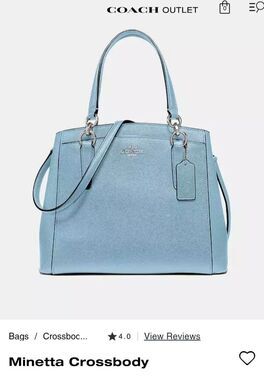 Coach Minetta Crossbody baby blue